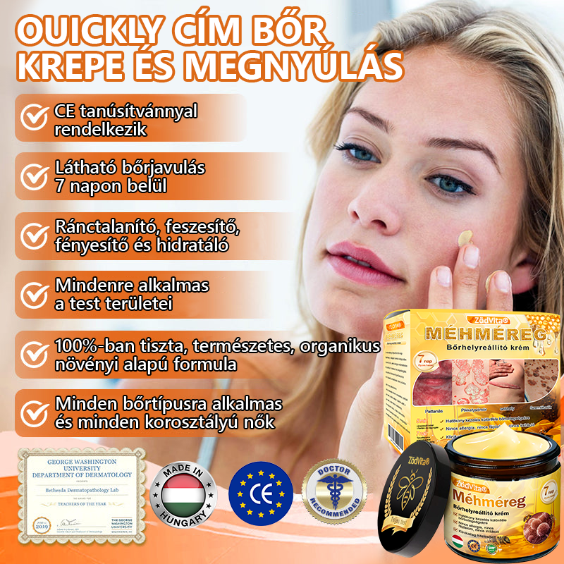 🐝👨⚕ ZödVita® Méhméreg Bőr Helyreállító Krém (👨⚕CE jóváhagyott)👍✅